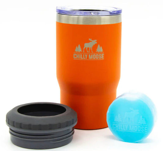 Chilly Moose- 14oz Brent Insulator & Tumbler (Blaze Orange)