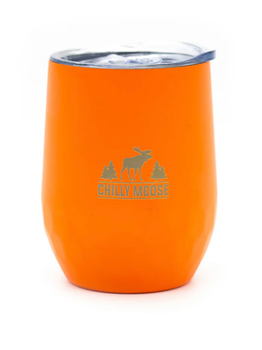 Chilly Moose- 12oz Boathouse Tumbler (Blaze Orange)