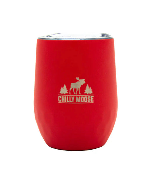 Chilly Moose- 12oz Boathouse Tumbler (Canoe Red)