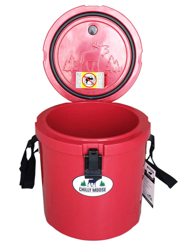 Chilly Moose- 12L Harbour Bucket Cooler (Canoe Red)