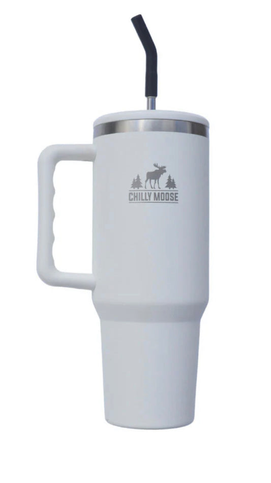 Chilly Moose- 40oz Summerhill Tumbler (Frost White)