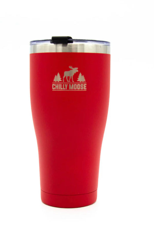 Chilly Moose- 30oz Georgian Tumbler (Canoe Red)