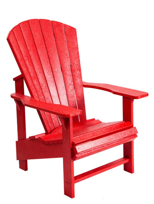 C.R. Plastic- Upright Adirondack Chair (Red)