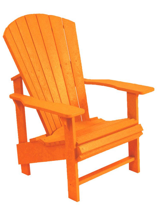 C.R. Plastic- Upright Adirondack Chair (Orange)