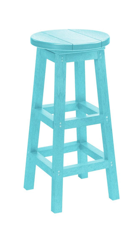 C.R. Plastic- Classic Barstool Pub Height (Aqua)