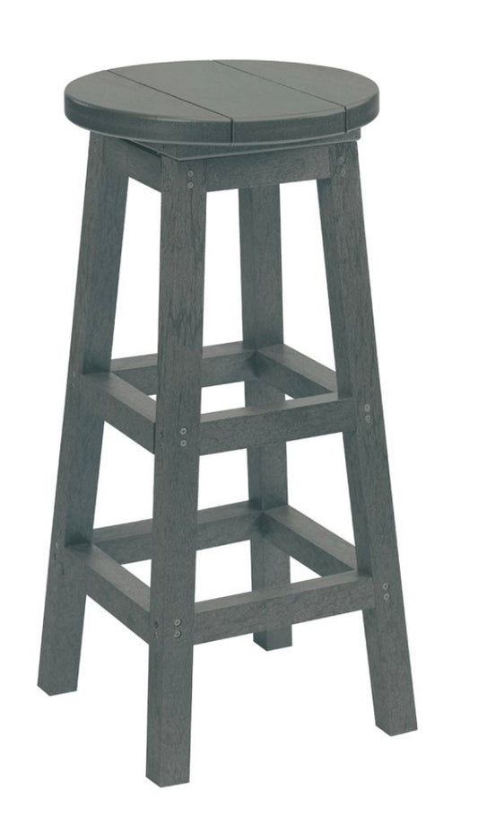 C.R. Plastic- Classic Barstool Pub Height (Slate Grey)