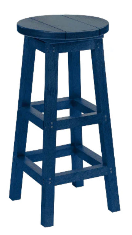 C.R. Plastic- Classic Barstool Pub Height (Navy)