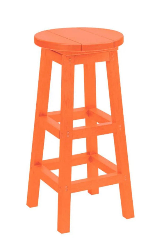 C.R. Plastic- Swivel Bar Stool (Orange)