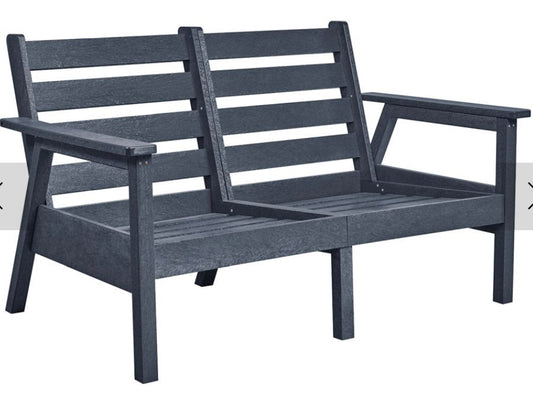 C.R. Plastic- Tofino Loveseat (Slate Grey)