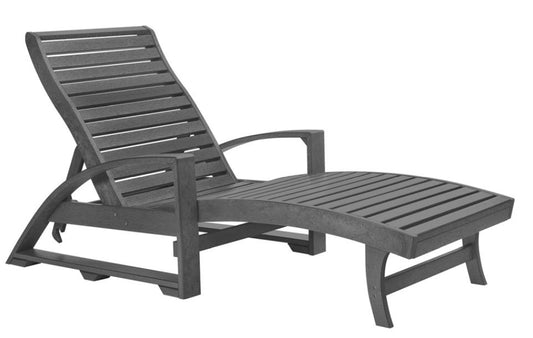 C.R. Plastic- St. Tropez Chaise Lounge (Slate Grey)