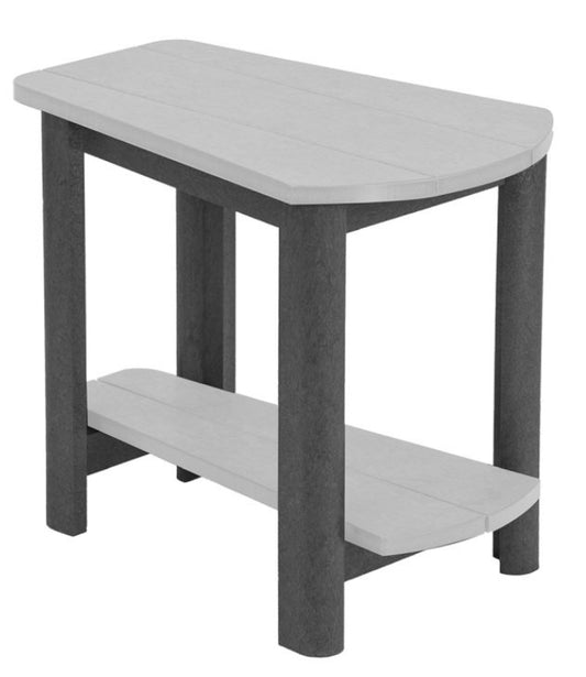 C.R. Plastic- Addy Side Table (Light Grey/Slate Grey)