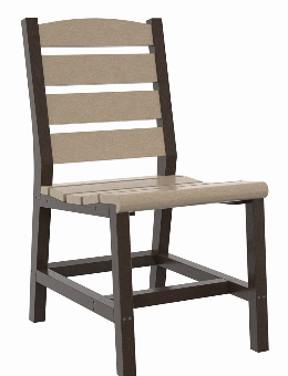 C.R Plastic- Napa Dining Side Chair (Chocolate/Beige)