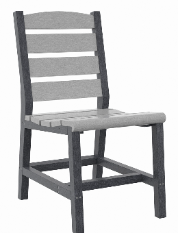 C.R Plastic- Napa Dining Side Chair (Slate/Light Grey)