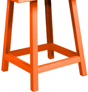 C.R Plastic- 40" Premium Pub Table Legs- Orange (Only pairs w/ TT13 Lg Square Top)