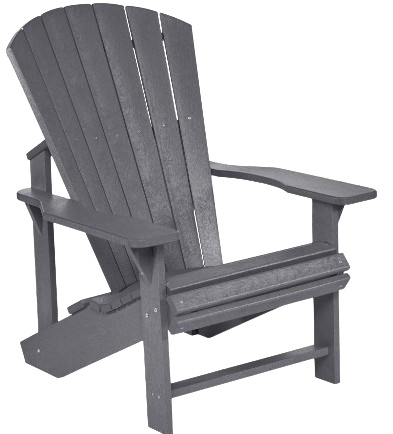 C.R Plastic- Classic Adirondack Chair (Slate Gray)
