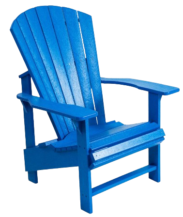 C.R Plastic- Upright Adirondack Chair (Blue)
