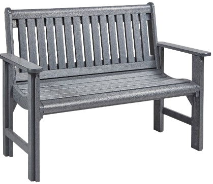 C.R Plastic- Garden Bench (Slate Grey)